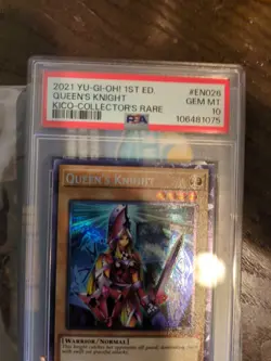 2021 YU-GI-OH! KING'S COURT 1ST ED-COLLECTOR'S RARE #EN026 QUEEN'S KNIGHT PSA 10 - Image 2