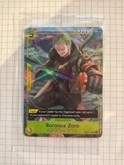 One Piece TCG ● OP07-113 ● UC ● Roronoa Zoro ● NM ● ENG ● Alt Art Promo ● Sealed - Image 1