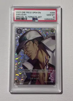 Sakazuki (SP) OP02-099 English Kingdoms of Intrigue Foil PSA 10 One Piece TCG AA - Image 1