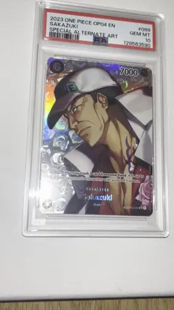 Sakazuki (SP) OP02-099 English Kingdoms of Intrigue Foil PSA 10 One Piece TCG AA - Image 2