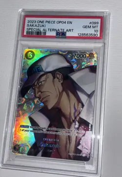Sakazuki (SP) OP02-099 English Kingdoms of Intrigue Foil PSA 10 One Piece TCG AA - Image 4