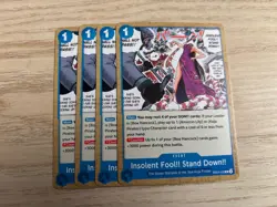 EB03-029 Playset 4 x Insolent Fool!! Stand Down!! English C One Piece TCG Card - Image 1