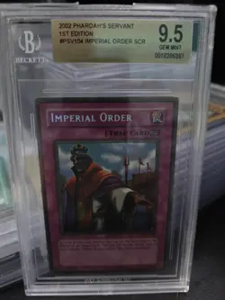 Yu-Gi-Oh! "Imperial Order" 1st Edition PSV-104 Beckett 9.5 - Image 1