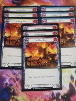 9 Card Playset Scalding Rain Arcane Rising Unlimited Flesh and Blood FAB - Image 1