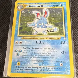 Pokemon Azumarill 2/111 Neo Genesis Holo Rare Stage 1 Card 70HP Bubble Shower - Image 1