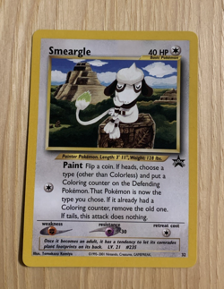 SMEARGLE 2001 POKEMON BLACK STAR PROMO CARD #32 NM - Image 1