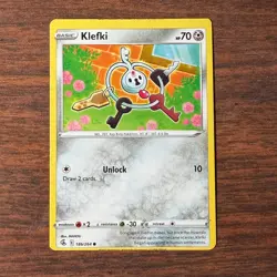 Miscut Error Klefki 186/264 Fusion Strike Common Pokemon Card - Image 1