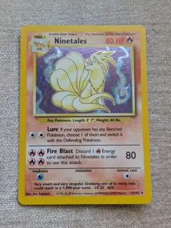 Pokemon TCG Ninetales Base Set 12/102 Holo Card - Image 1