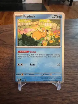 TRACKED & INSURED Psyduck 007 MEP Mega Evolution Black Star Promo Card Cosmos - Image 1