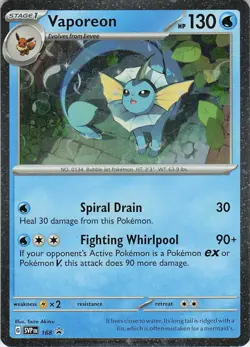 Vaporeon - (Cosmos Holo) Holo Promo SV: Scarlet & Violet Promo Cards 168 NM - Image 1