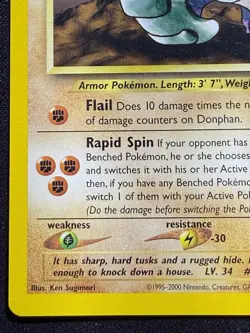 Pokemon TCG Donphan Neo Genesis Card 21/111 Unlimited Rare LP - Image 4