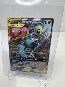 Celebi & Venusaur GX - SM167 - Pokemon Sun & Moon Promo Ultra Rare Card MINT - Image 1