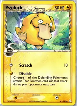 Pokemon Card - Psyduck 81/110 Holon Phantoms Common Moderately Played - Image 1