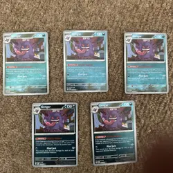 Pokemon TCG Gengar 050/088 Reverse Holo Perfect Order x5 cards - Image 1