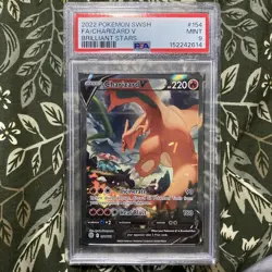 Charizard v Alternate Full Art Holo Card 154/172 Swsh09 Brilliant Stars PSA 9 - Image 1