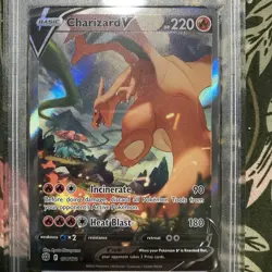 Charizard v Alternate Full Art Holo Card 154/172 Swsh09 Brilliant Stars PSA 9 - Image 3