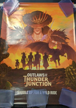 MAGIC THE GATHERING MTG OUTLAWS THUNDER JUNCTION PROMO LGS POSTER 18" x 24" RARE - Image 2