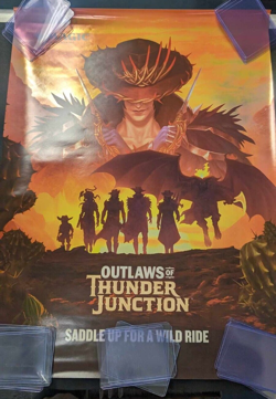 MAGIC THE GATHERING MTG OUTLAWS THUNDER JUNCTION PROMO LGS POSTER 18" x 24" RARE - Image 5
