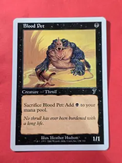 2001 Magic The Gathering Seventh Edition #121 Blood Pet, C, NF, cd1 - Image 1