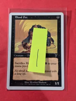 2001 Magic The Gathering Seventh Edition #121 Blood Pet, C, NF, cd1 - Image 3