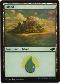 MTG Misprint Island/ Forest Double Print Jumpstart 2022 Magic The Gathering - Image 1