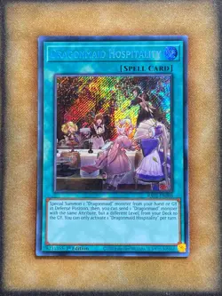 Yugioh Dragonmaid Hospitality RA03-EN068 Secret Rare 1st Ed NM - Image 1