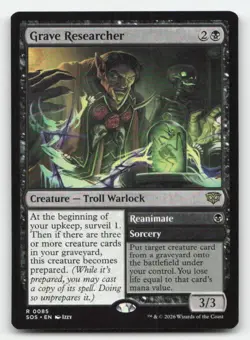 Grave Researcher 85 Rare Secrets of Strixhaven Magic: The Gathering Near Mint - Image 1