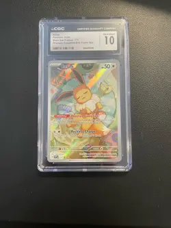 2025 POKEMON SVP EN-SV BLACK STAR PROMO #173 EEVEE CGC 10 GEM MINT - Image 1