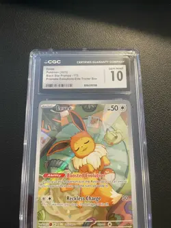 2025 POKEMON SVP EN-SV BLACK STAR PROMO #173 EEVEE CGC 10 GEM MINT - Image 2