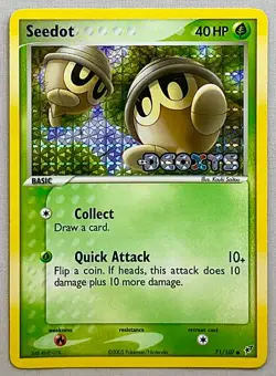 Pokemon Seedot #71/107 Reverse Holo - 2005 EX Deoxys - Near Mint (NM) Condition! - Image 1