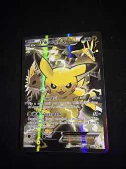 Pokemon TCG Pikachu EX XY124 Holo Promo Card - Image 1