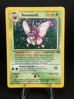 The Pokemon Company Venomoth Jungle Holo Rare 13/64 1999 HP70 Stage 1 near mint - Image 1