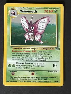 The Pokemon Company Venomoth Jungle Holo Rare 13/64 1999 HP70 Stage 1 near mint - Image 3