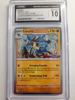 Lucario [Stamped] #114 Pokemon Scarlet & Violet CGC 10 - Image 1