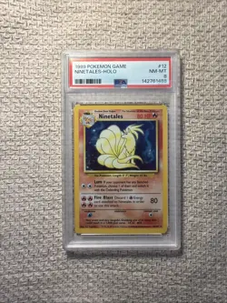 Pokemon Ninetales 012/102 Base Set Holo PSA 8 - Image 1