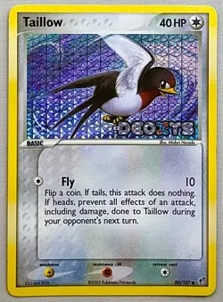 Pokemon Taillow #80/107 Reverse Holo - 2005 EX Deoxys - NM or Better Condition! - Image 1