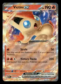 Victini ex 033/197 Double Rare Obsidian Flames Pokemon Near Mint - Image 1