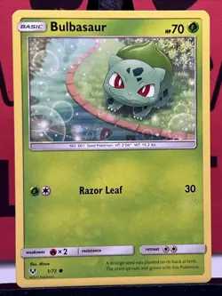 Bulbasaur 1/73 Regular 2017 SM Shining Legends Pokemon TCG - Image 3