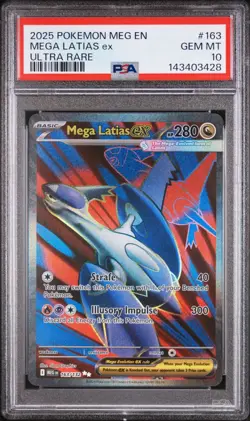 Pokemon Mega Evolution Mega Latias Ex Holo Ultra Rare 163/132 PSA 10 GEM MINT - Image 1