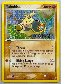 Pokemon Makuhita #65/107 Reverse Holo - 2005 EX Deoxys - NM or Better Condition! - Image 1