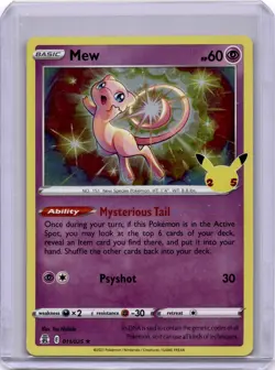 Pokemon Mew Holo Rare Celebrations 011/025 LP - Image 1