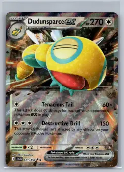 Dudunsparce ex 121/159 Double Rare Journey Together Pokemon Near Mint - Image 1
