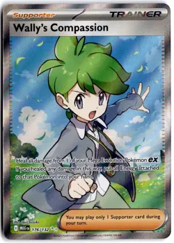 Wally's Compassion 176/132 Ultra Rare Mega Evolution Pokemon NM - Image 1