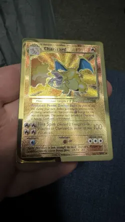 Pokemon Celebrations Gold Metal Charizard Card 4/102 Premium Collection - Image 2