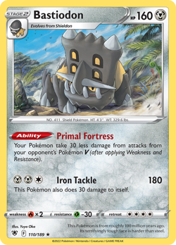 Bastiodon 110/189 Holo Rare Astral Radiance Pokemon Near Mint - Image 1
