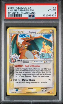 2006 Pokemon EX Crystal Guardians 4 Charizard Reverse Holo PSA 4 152668832 - Image 1