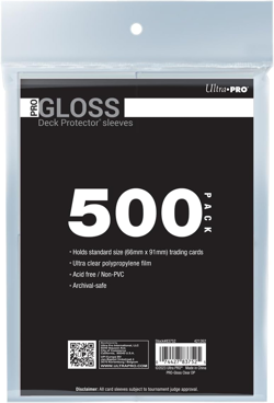 - 500Ct Clear Pro-Gloss Standard Card Sleeve Deck Protector, Protect & Store Col - Image 1