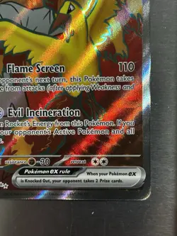 Team Rocket’s Moltres Ex 208/182 Destined Rivals Pokemon Full Art NM - Image 5