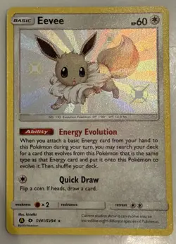 Eevee SV41/SV94 Hidden Fates: Shiny Vault Holo 2019 Pokemon TCG See Desc. - Image 1
