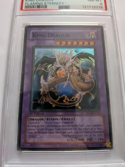 2005 YU-GI-OH! FET-FLAMING ETERNITY EN036 KING DRAGUN 1ST EDITION PSA 8 - Image 3